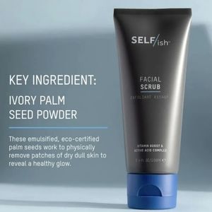 Self/ish Men's Face Scrub Exfoliating Facial Cleanser Deep Cleansing 3.4fl Oz